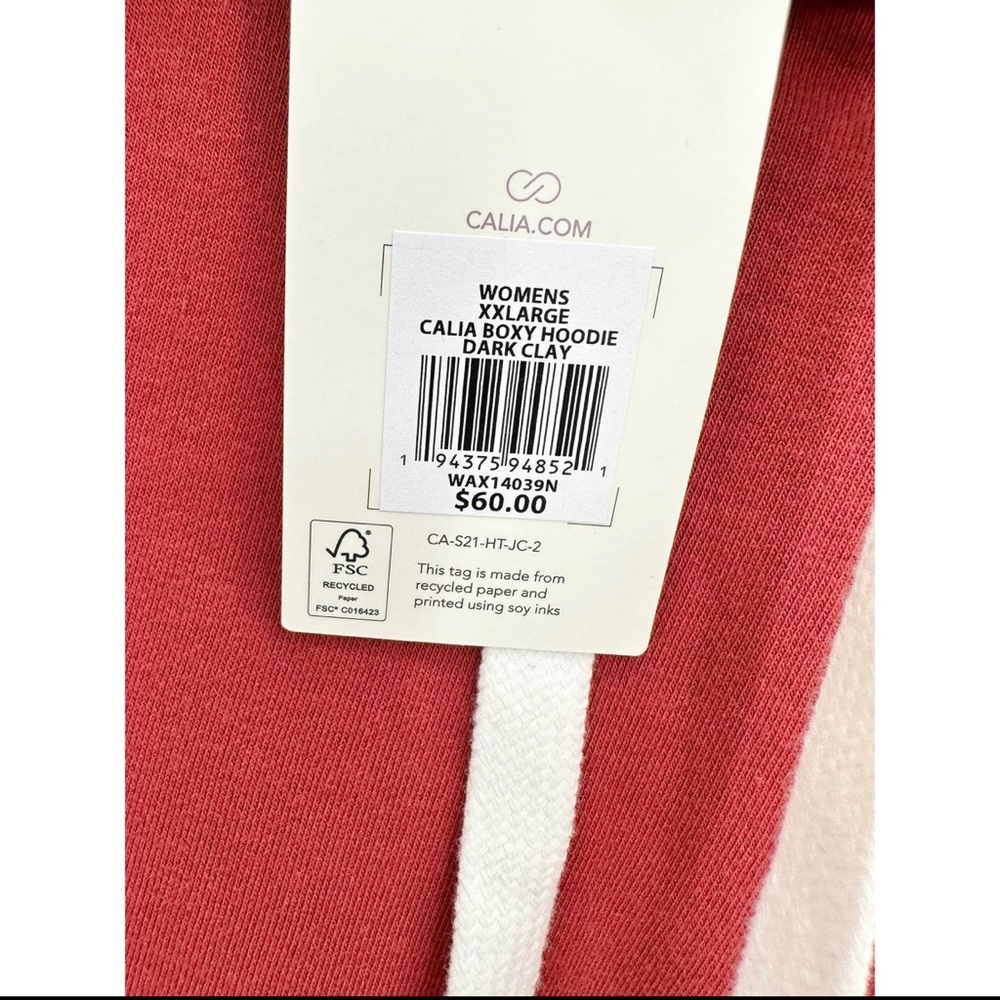 NWT Calia Boxy Sweatshirt XXL Dark Clay Red - Picture 9 of 11